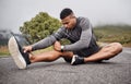 Keep pushing your limits. a sporty young man exercising outdoors.