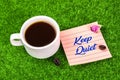 Keep quiet with coffee