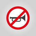 The keep quiet icon. No sound symbol. Flat Royalty Free Stock Photo