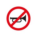 The keep quiet icon. No sound symbol. Flat Royalty Free Stock Photo