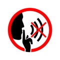 Keep quiet sign - human with shhh gesture Royalty Free Stock Photo