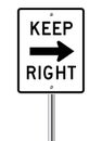 Keep Right Sign