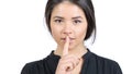 Keep the Secret, Silence Gesture By Beautiful Girl Royalty Free Stock Photo