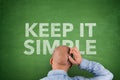 Keep It Simple on Blackboard Royalty Free Stock Photo