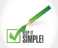 keep it simple check mark sign