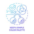 Keep simple color palette blue gradient concept icon