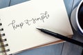 KEEP IT SIMPLE hand-lettered in notepad