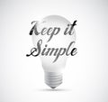 keep it simple light bulb idea sign