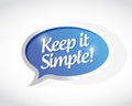 keep it simple message sign illustration