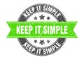 keep it simple round stamp with ribbon. label sign Royalty Free Stock Photo