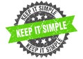 Keep it simple stamp. keep it simple grunge round sign. Royalty Free Stock Photo