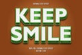 Keep smile editable text effect cartoon style
