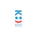 Keep Smile logo design template vector Royalty Free Stock Photo