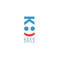 Keep Smile logo design template vector