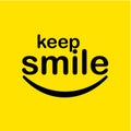 Keep Smile Vector Template Design Illustration Royalty Free Stock Photo