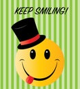 Keep smiling greeting or other message Royalty Free Stock Photo