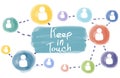 Keep in Touch Connect Follow Social Media Follow Concept Royalty Free Stock Photo