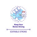 Keep your bones strong concept icon