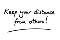 Keep your distance from others Royalty Free Stock Photo
