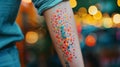 Keep your immune system in check with this tattoo that shifts in color depending on your bodys immunity levels. Royalty Free Stock Photo