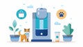 Keep your pet healthy and hydrated with a smart water fountain that uses a multistage filtering system to remove