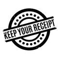 Keep Your Receipt rubber stamp