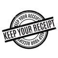 Keep Your Receipt rubber stamp