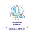 Keep yourself hydrated concept icon