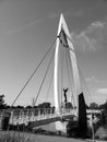 The keeper of plains , Pedestrian bridge Wichita Kansas view Royalty Free Stock Photo