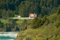 The keeper`s house at Heceta Head Lighthouse in Oregon, USA Royalty Free Stock Photo