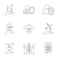 Keeping icons set, outline style