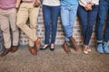 Keeping their feet firmly on the ground. Low angle shot of a group of creative coworkers legs as they stand in the