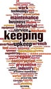Keeping word cloud Royalty Free Stock Photo