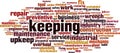 Keeping word cloud Royalty Free Stock Photo