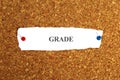 grade word on paper Royalty Free Stock Photo