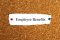 employee benefits word on paper