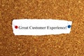 great customer experience word on paper Royalty Free Stock Photo
