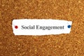 Social engagement word on paper