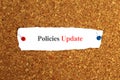 Policies update on white paper Royalty Free Stock Photo