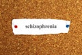 Schizophrenia on white paper
