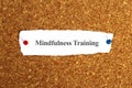 mindfulness training word on paper