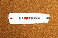 emotions word on paper Royalty Free Stock Photo