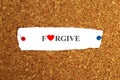 forgive word on paper Royalty Free Stock Photo