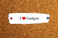 i love gadgets word on paper