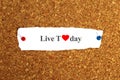 live today word on paper Royalty Free Stock Photo