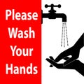 Please wash your hands sign