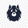 Keeshond dog transparent icon. Keeshond dog symbol design from D