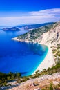 Kefalonia, Greece. Myrtos Beach - the most beautiful beach of the island, Greek Islands Royalty Free Stock Photo