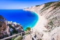 Kefalonia, Greece. Platia Ammos Beach, beautiful Greek Islands Royalty Free Stock Photo