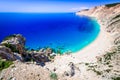 Kefalonia, Greece. Platia Ammos Beach, one of the beautiful beaches of the Cephalonia island, Greek Islands Royalty Free Stock Photo